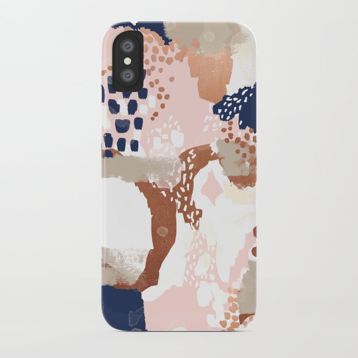 Sonia Rose Gold Navy Copper Modern Abstract Rosegold