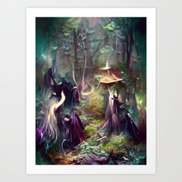 Betwixt Forest Ritual  Art Print