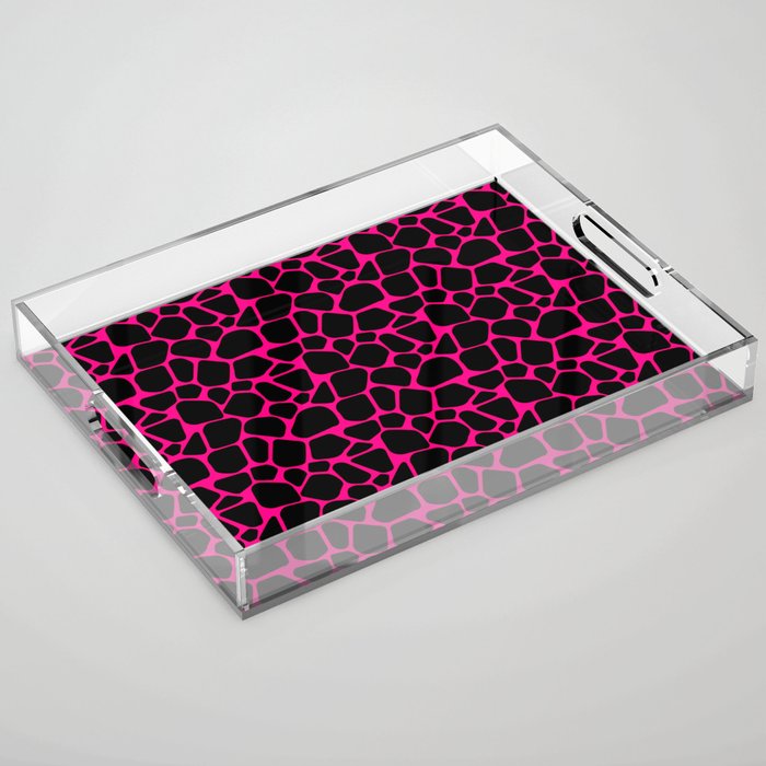 Neon Safari Hot Pink Acrylic Tray