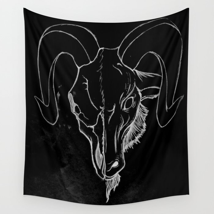 Head of Baphomet (Without Sigil Wall Tapestry