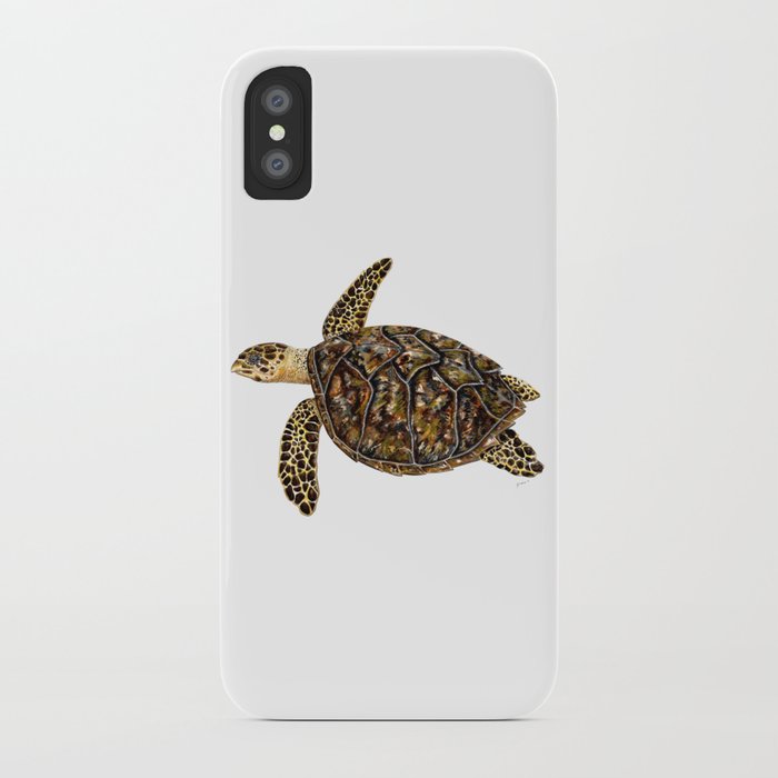 Hawksbill sea turtle (Eretmochelys imbricata) iPhone Case