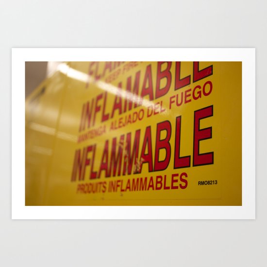 Flammable Art Print