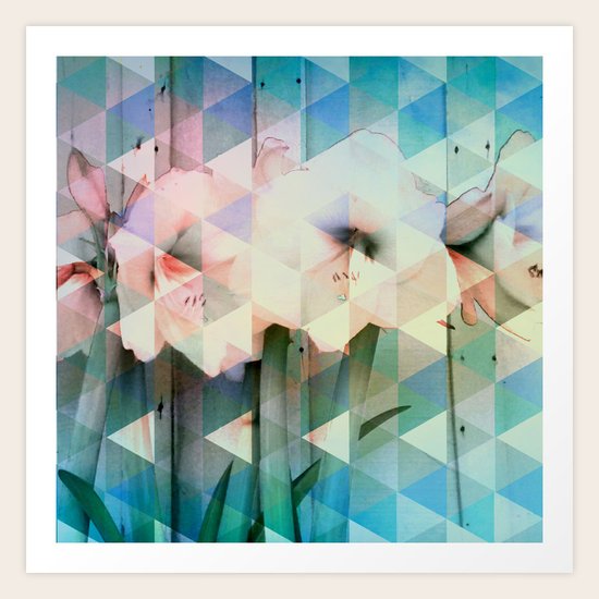 Flowers Mosaic Art Print