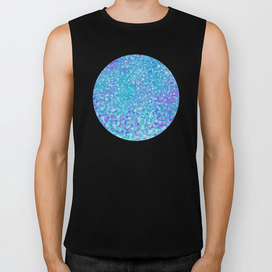 Turquoise fiesta dots Biker Tank