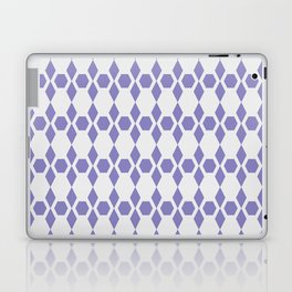 Lavender and White Honeycomb Pattern Laptop Skin