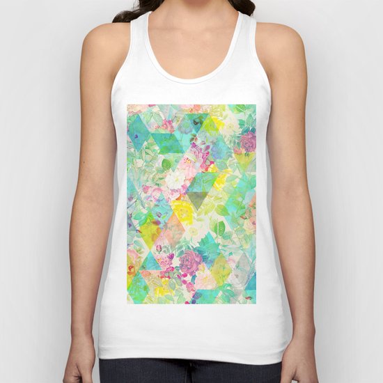 Floral triangles Unisex Tank Top