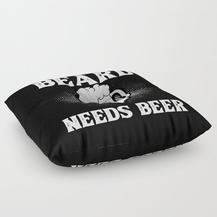 Beard And Beer Drinking Hair Growing Growth Floor Pillow