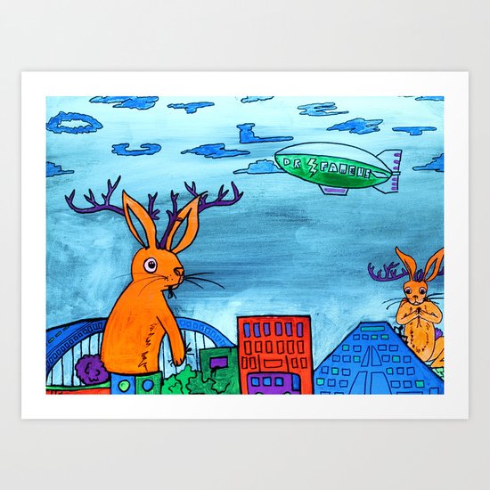 No Hope Jackalope Full Art Print