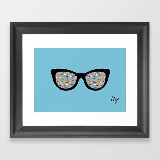 Heart Eyes Framed Art Print
