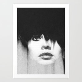 WOMEN (PORTRAIT) BLACK AND WHITE Art Print
