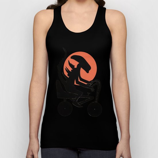 alien on a chopper Unisex Tank Top