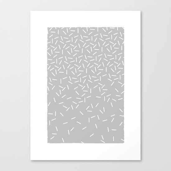 Sprinkles - in Gray Canvas Print
