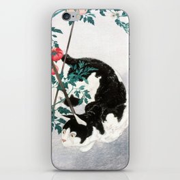 Cat with Tomato Plant iPhone Skin
