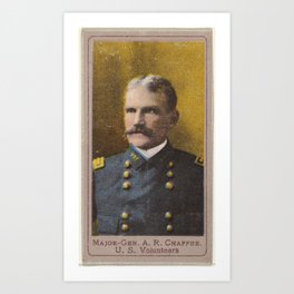 Vintage Collectible Card - Major-General A. R. Chaffee, from the Heroes of the Spanish War (1901) Art Print | Antique, Print, Baseballcard, Collectible, Illustration, Card, Cigarettecard, Tobaccocard, Old, Portrait 