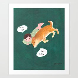 what's up? Art Print