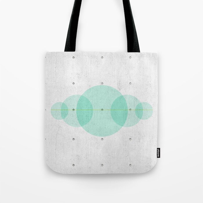 Concrete and Circle Abstract Tote Bag