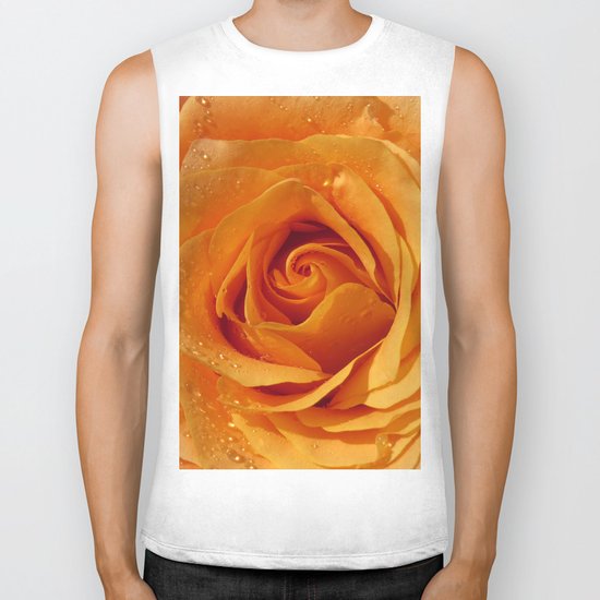 Gold Rose Bud- Orange Roses and flowers Biker Tank