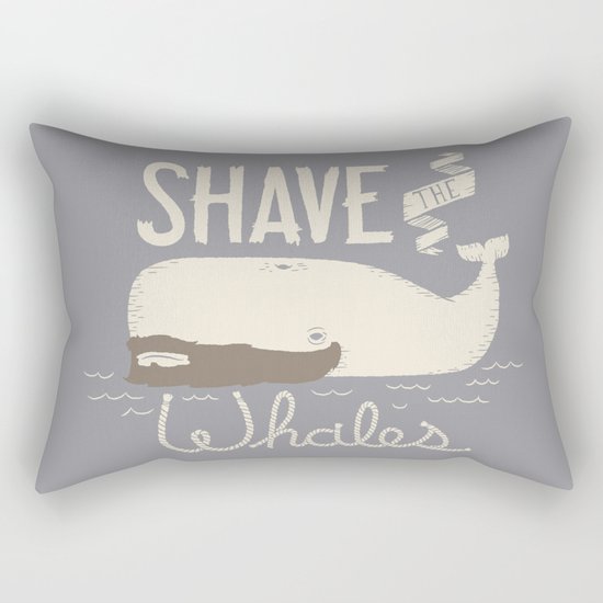 Shave the Whales Rectangular Pillow
