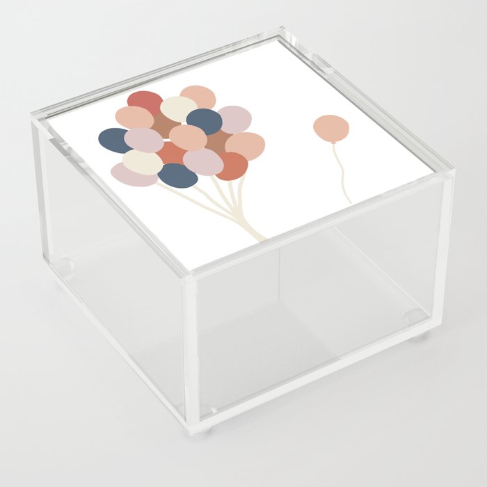 Colorful balloons Art Print 02, Modern Art V2 Acrylic Box