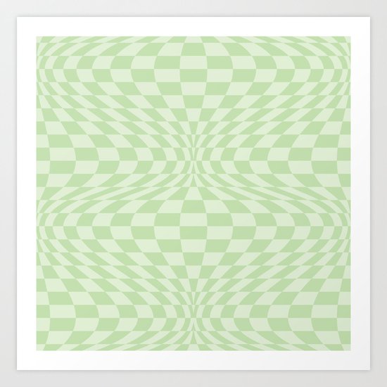 Greens - Optical Game 25 Art Print