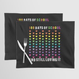 100 Days Of School Teacher And Student TShirt Placemat