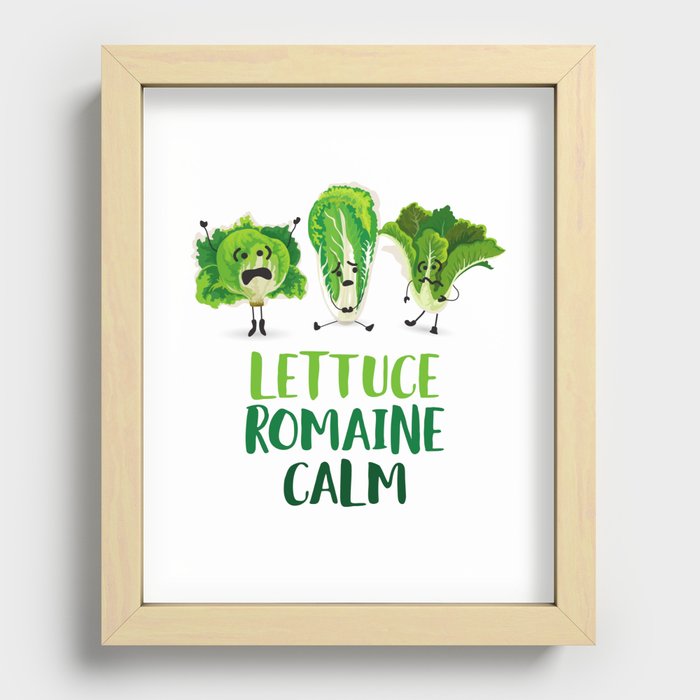 Lettuce Romaine Calm Recessed Framed Print