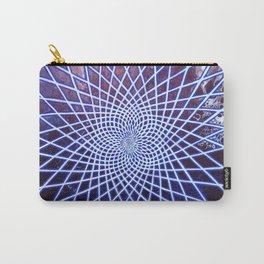 Entity 10 Carry-All Pouch | Modern Art, Geometric, Fluid Art, Sacred Geometry, Blue, Math, Visionary Art, Pattern, Psychedelic, Vortex 
