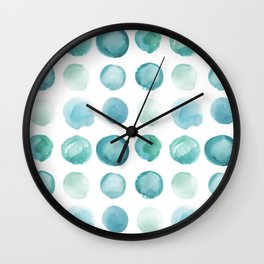 Blue Sea Glass Watercolor JUUL Wall Clock