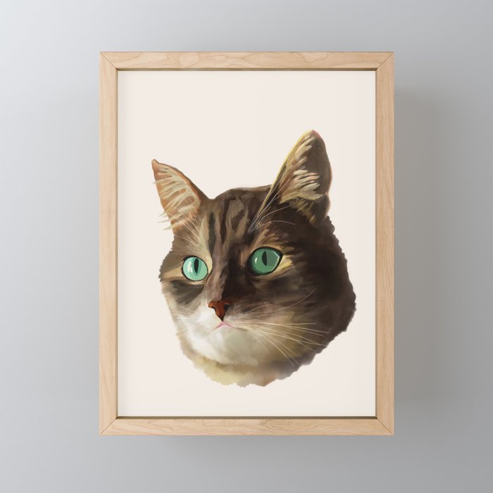 Cat Framed Mini Art Print