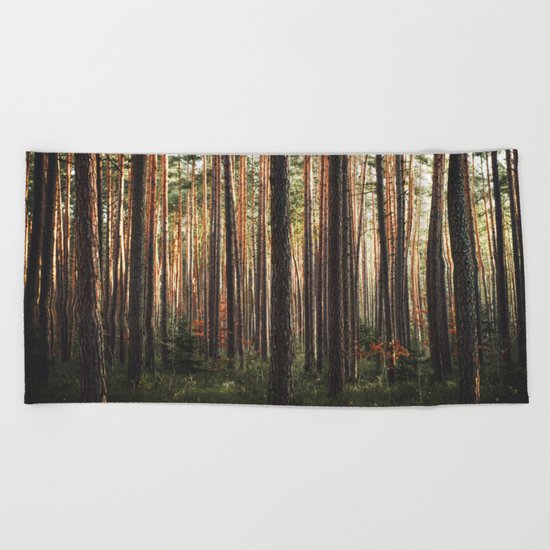 Through The Wood Beach Towel