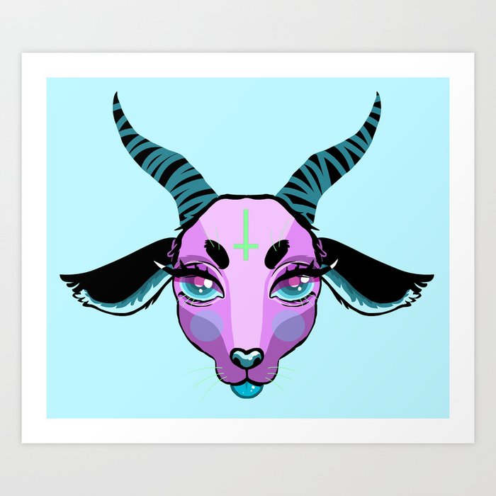 Pastel Goat Art Print