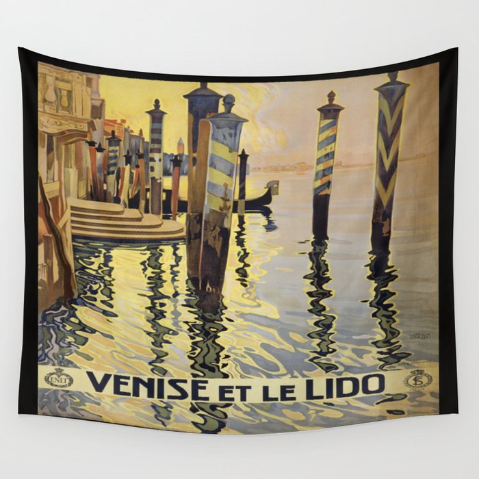 Vintage poster - Venise et le Lido Wall Tapestry