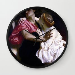 Orpheus and Eurydice - Frederic Leighton 1864 Wall Clock