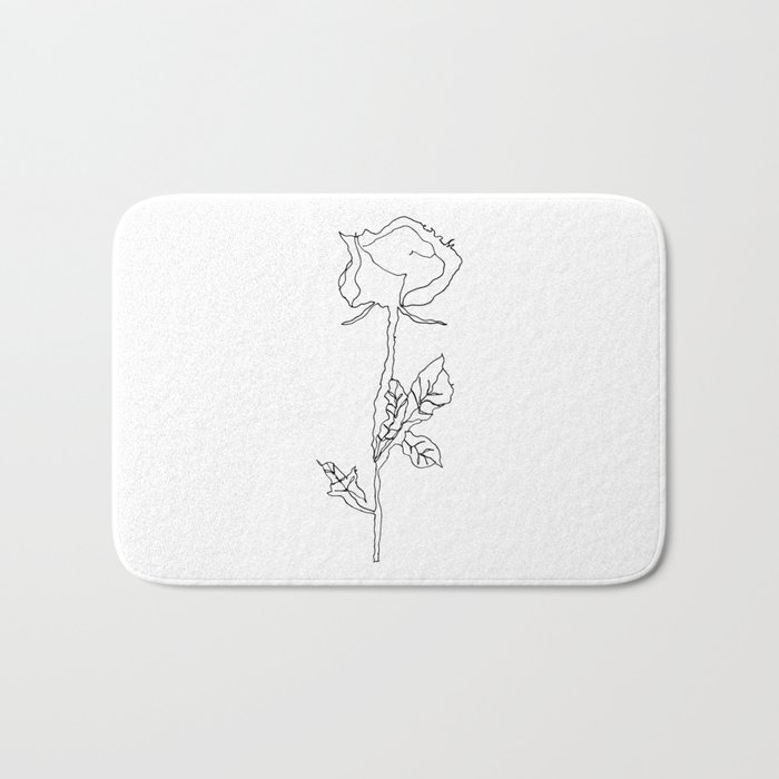 long stem rose Bath Mat