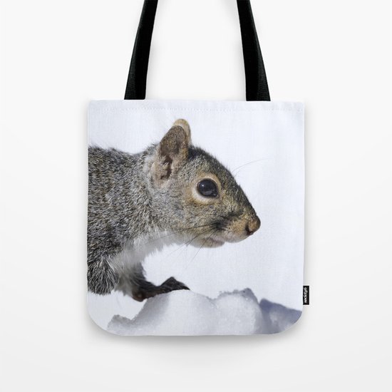 Snow Squirrel Tote Bag