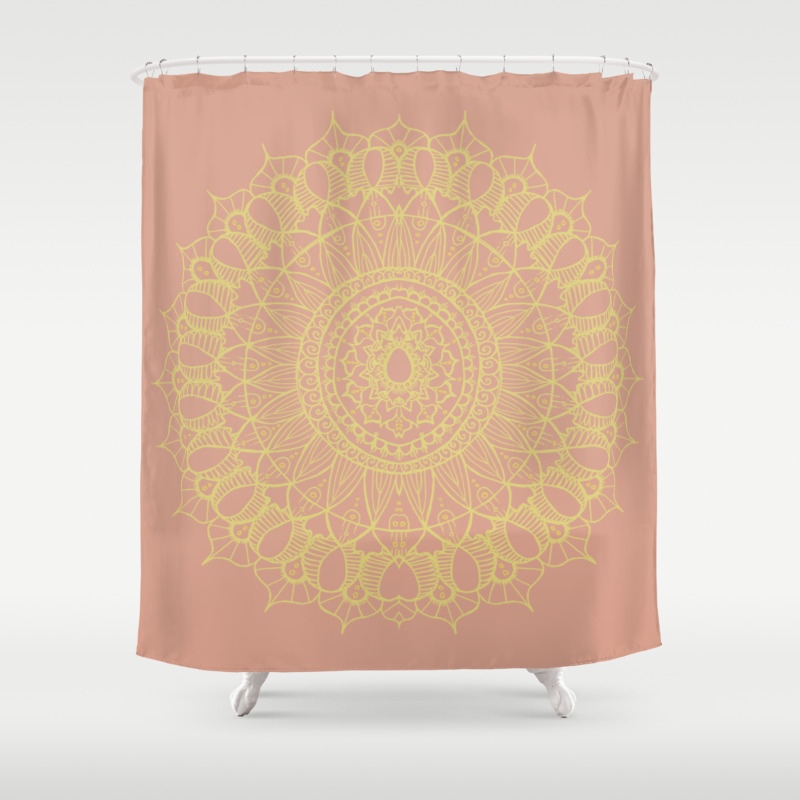 Great designs on professionally printed shower curtains. society6