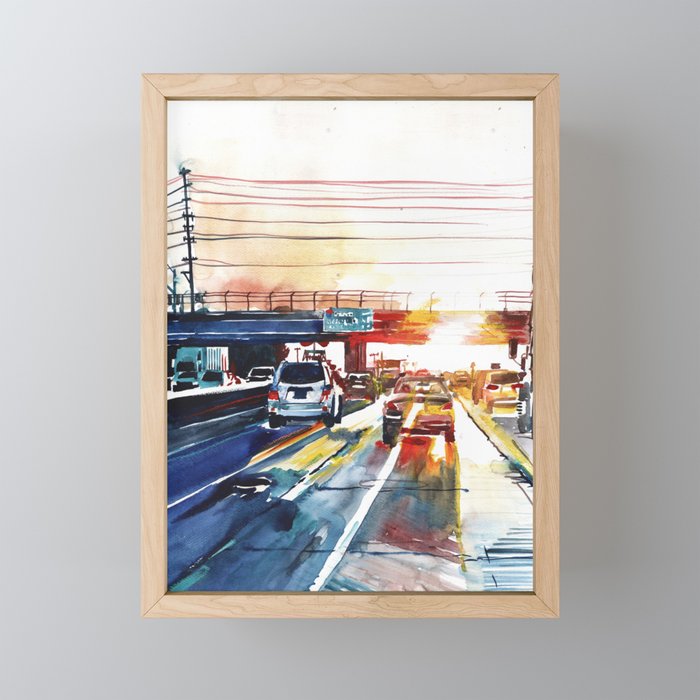 Freeway 210 Framed Mini Art Print