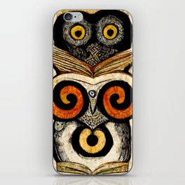 Owl, in the style of Book of Kells iPhone Skin