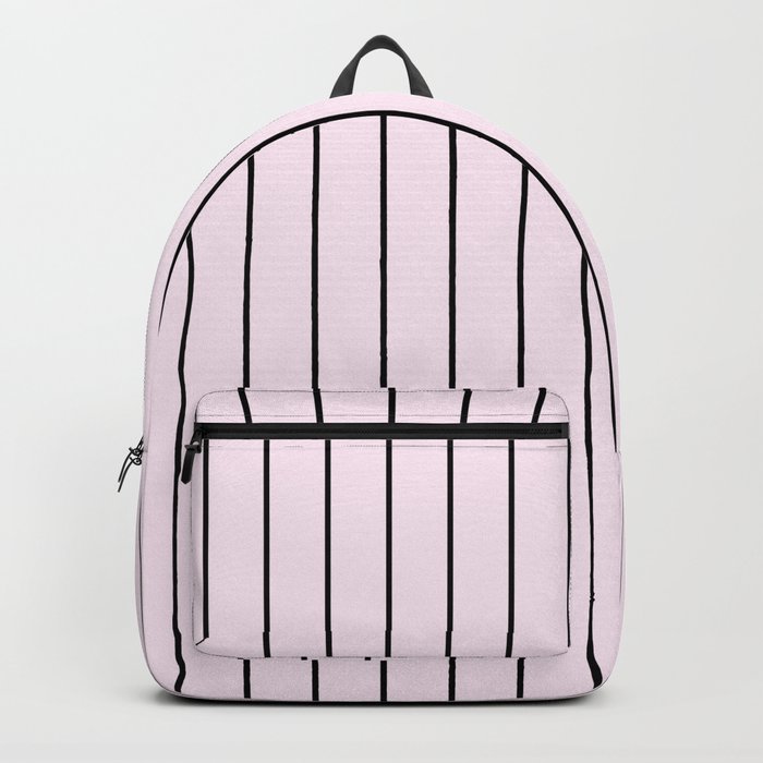 Vertical Stripes in Pink/Black Backpack