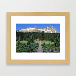 Alpine hut Framed Art Print