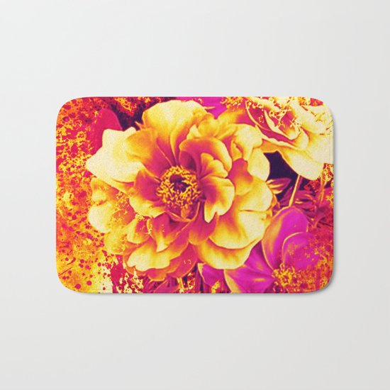 splash flowers Bath Mat