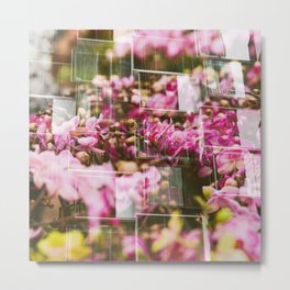 Orchids & Windows | Hong Kong Double Exposure Metal Print