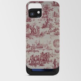 Antique 18th Century 'Paris Balloon Flight' French Tapestry iPhone Card Case