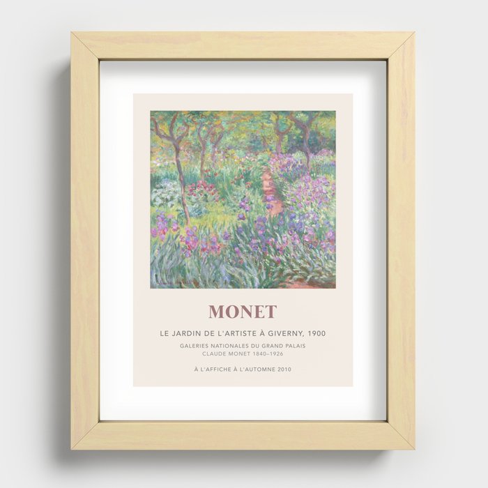 Monet Art Exhibition: The Artist's Garden at Giverny Recessed Framed Print