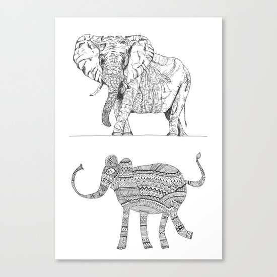 two ways to see one elephant Canvas Print