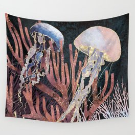 Metallic Coral Wall Tapestry