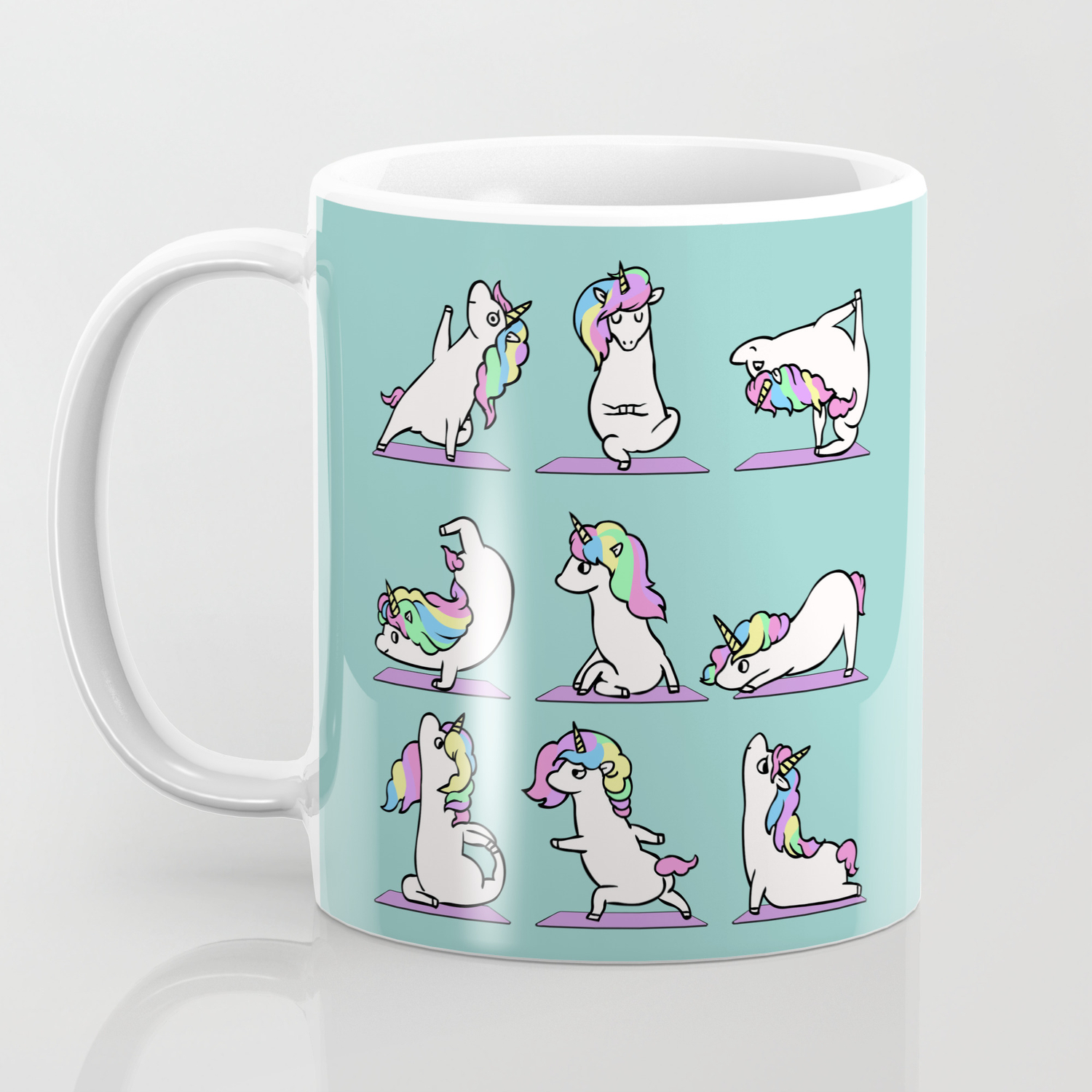 Unicorn Yoga Coffee Mug By Huebucket Society6