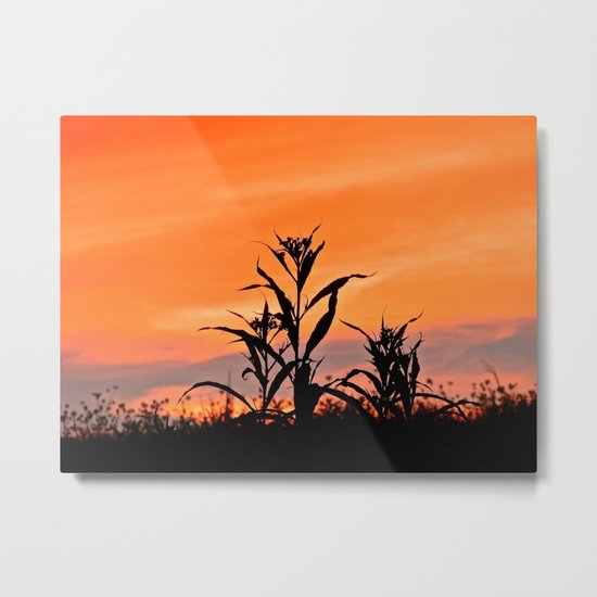 Sunset Silhouettes Metal Print