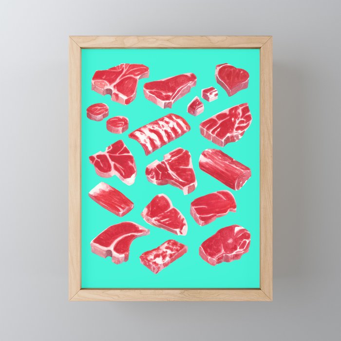 MEAT MARKET, by Frank-Joseph Framed Mini Art Print