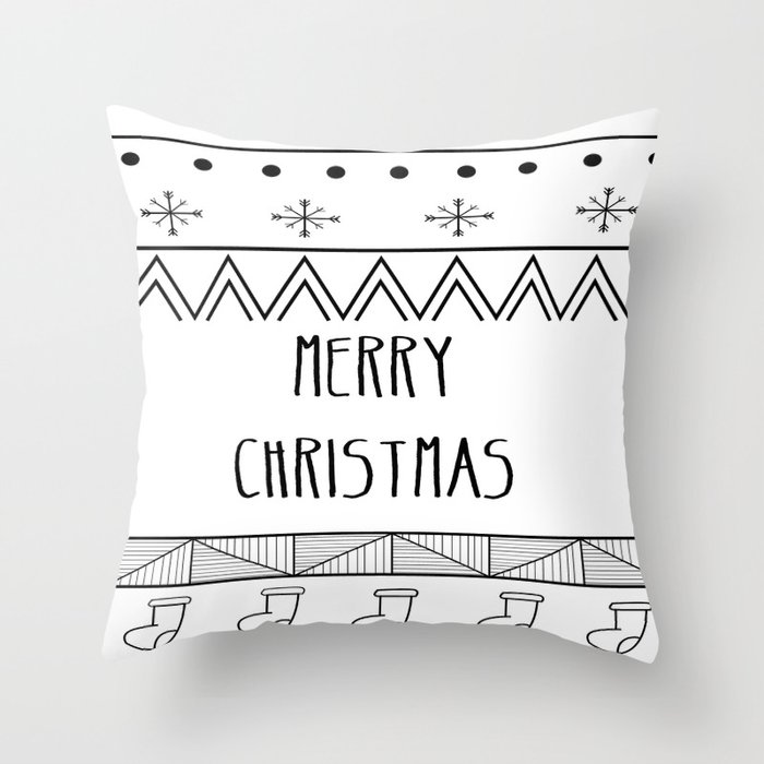 Merry Christmas (Do it yourself) Throw Pillow